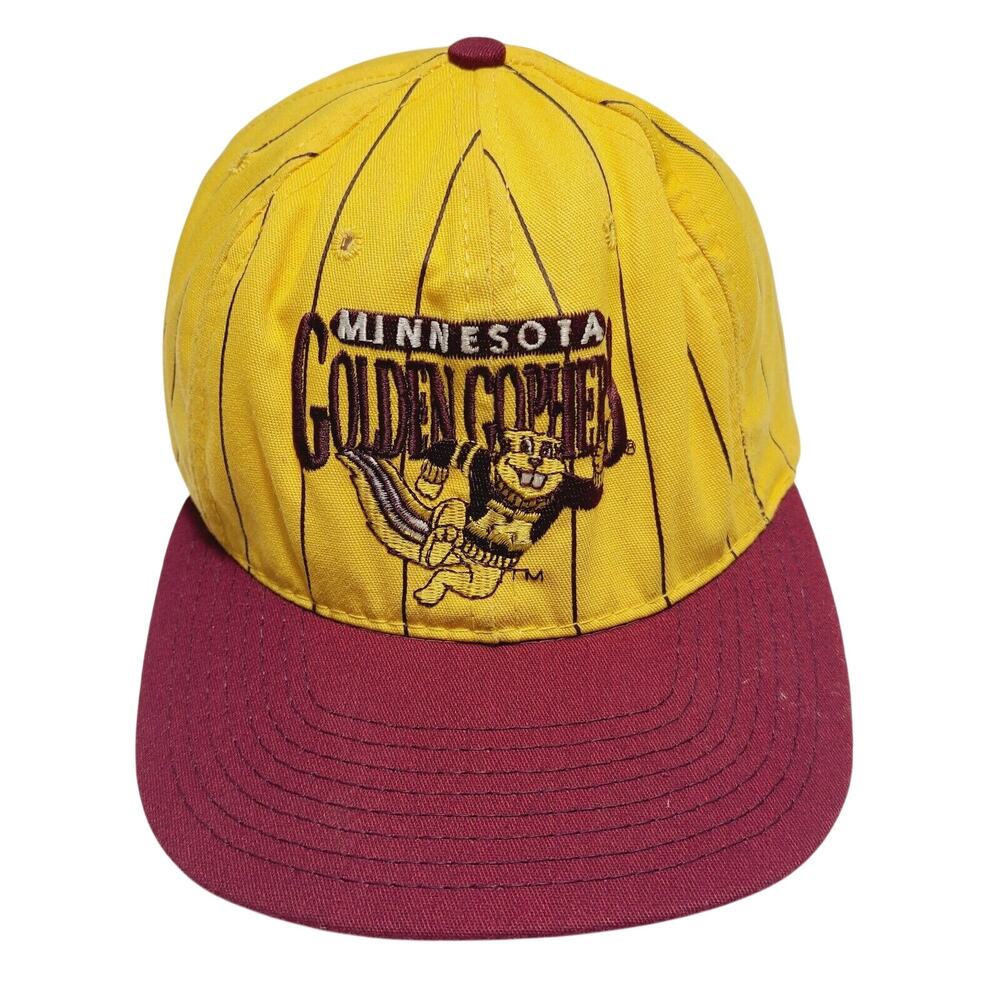 Vintage Minnesota Golden Gophers Hat College Pinstripe The Game Snapback